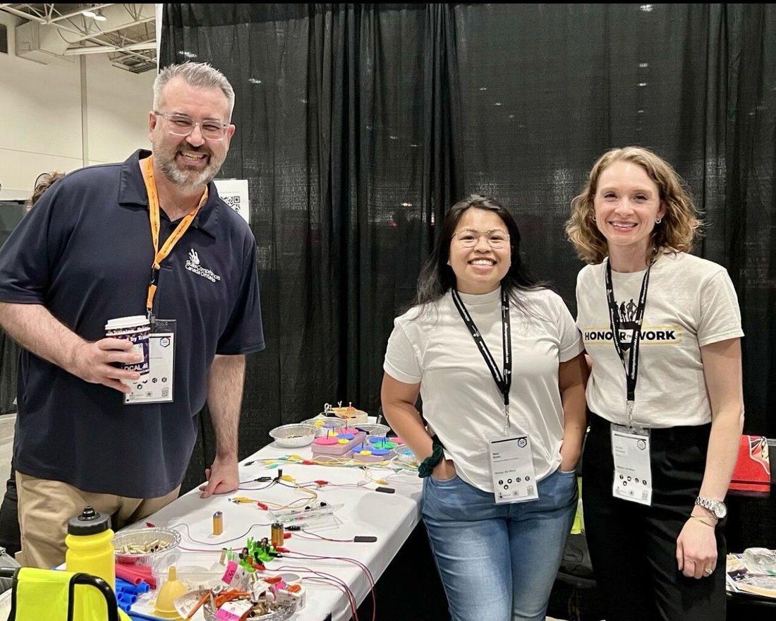 Team at a trade show booth