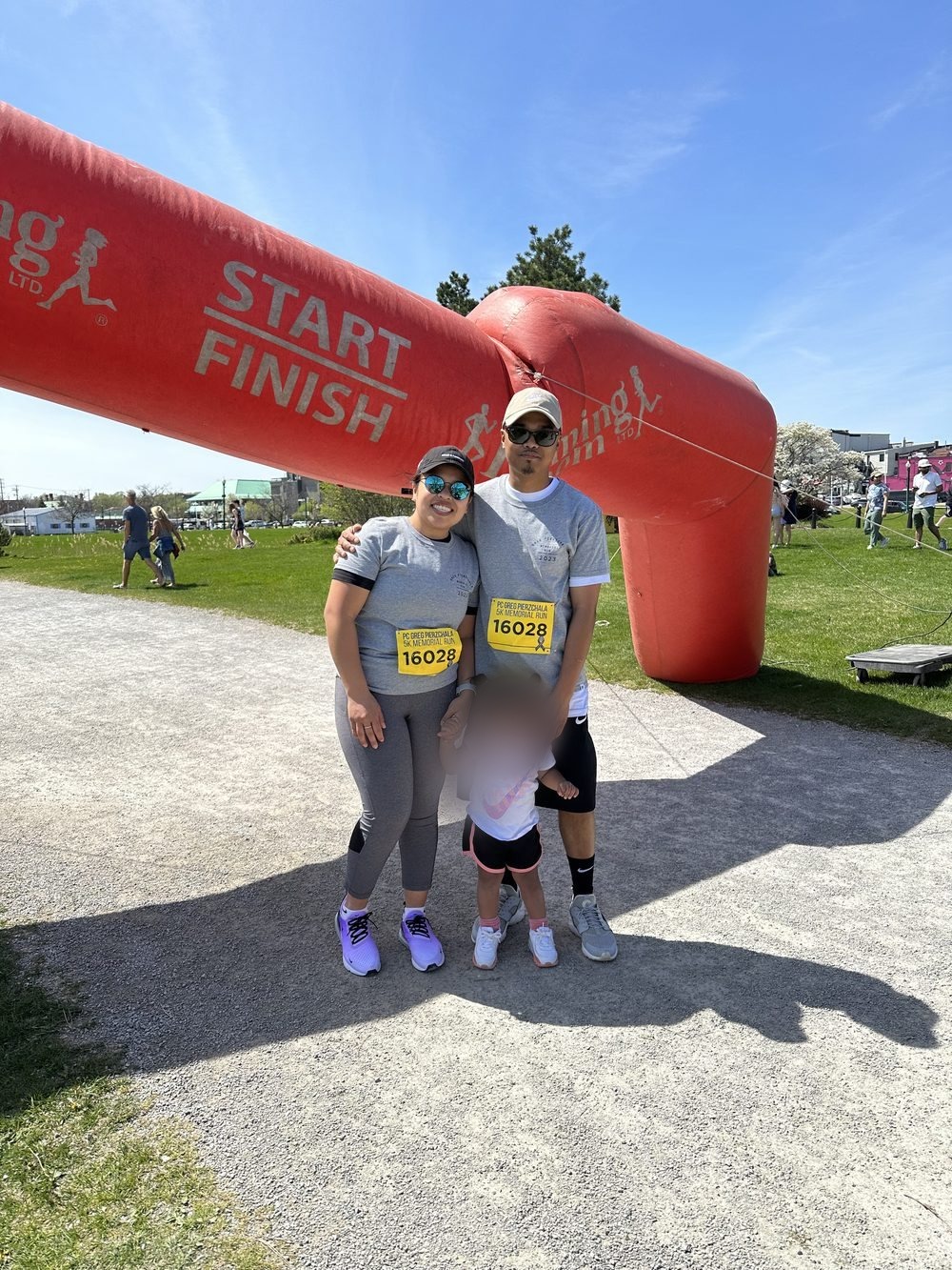 Family at a charity race
